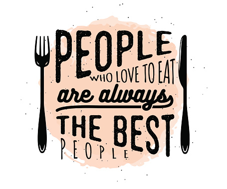 Food related typographic quote