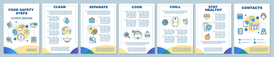Food safety brochure template layout