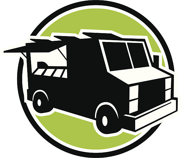 food truck icon green and black food truck icon food truck stock illustrations