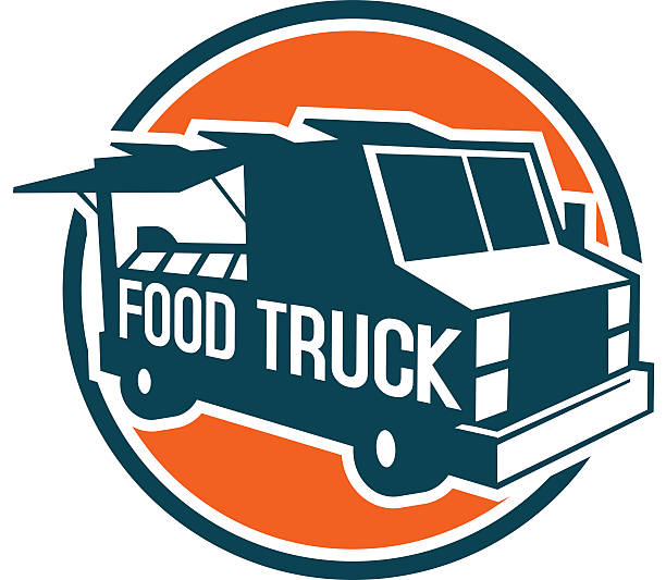ilustraciones, imágenes clip art, dibujos animados e iconos de stock de furgón de comida texto - food truck