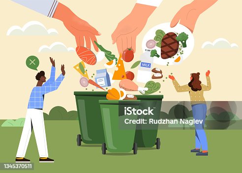 istock Food waste concept 1345370511