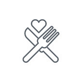 Food with love icon,vector illustration.
EPS 10.