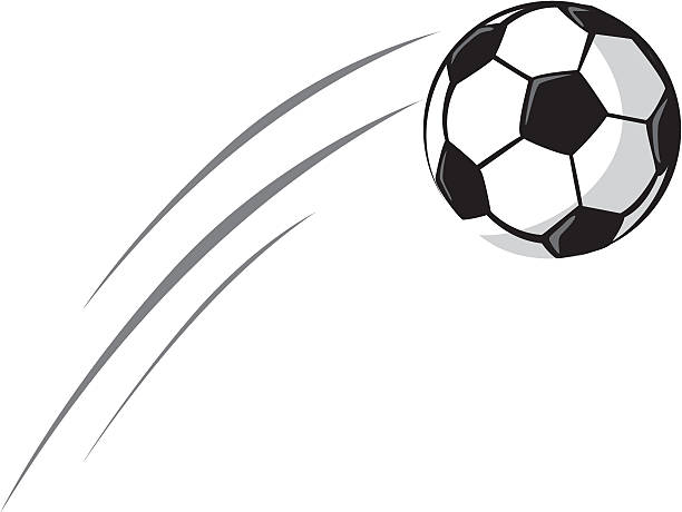 illustrazioni stock, clip art, cartoni animati e icone di tendenza di pallone da calcio - sphere flying