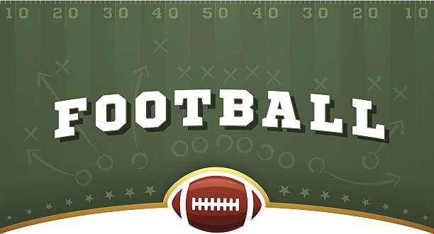Football Field Background Football field background with space for text. EPS 10 file. Transparency effects used on highlight elements. american football stock illustrations