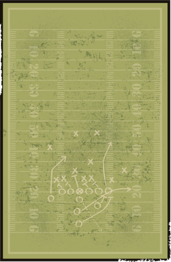 Football Field Background with Play