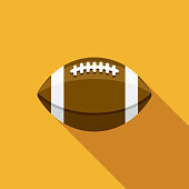 istock Football Flat Design Sports Icon with Side Shadow 957841816