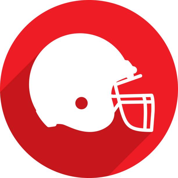 Football Helmet Icon Silhouette vector art illustration