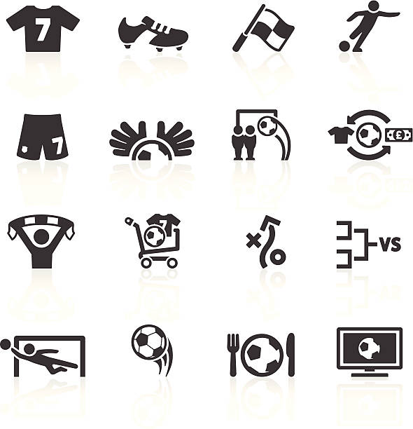 Football Icons Set 2 Football Icons Set 2. Layered & grouped for ease of use. Download includes EPS 8, EPS 10 and high resolution JPEG & PNG files. soccer icons stock illustrations