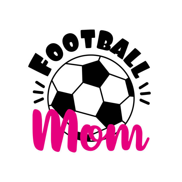 Football Mom- text with football Football Mom- text with football
Good for t shirt print, poster , banner, and gift design. pink soccer balls stock illustrations
