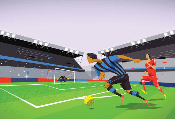 illustrazioni stock, clip art, cartoni animati e icone di tendenza di calcio partita di calcio - football match