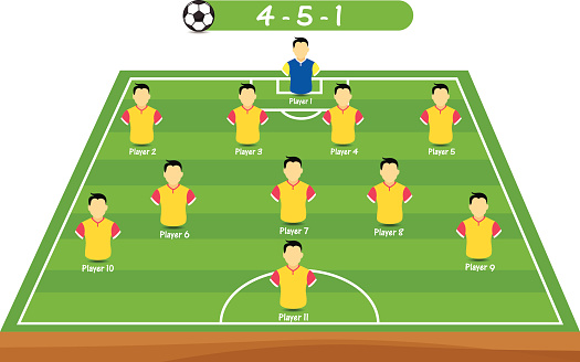 Football Tactics And Strategy Popular 451 Team Formation Stock Illustration Download Image Now Istock