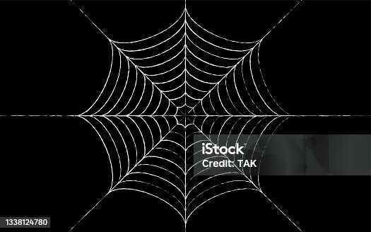 istock For Halloween and horror designs Spider web, black background 1338124780