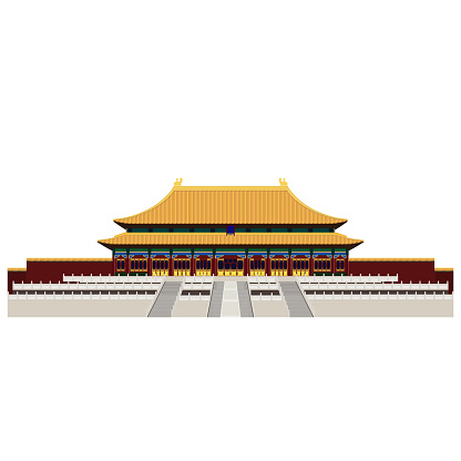 Forbidden City. Gate of Heavenly Peace. Tiananmen Square. Beijing. Trendy