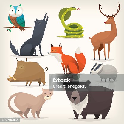 istock Forest birds and animals 519706854