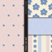 istock Forget-me-not (Set with 4 seamless patterns) 532111856