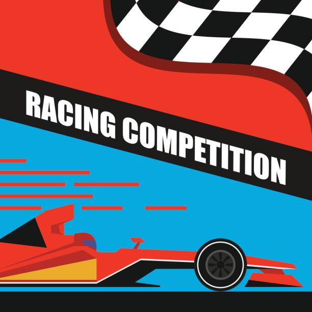 Formula One / Grand Prix Racing Poster. Vector Illustration