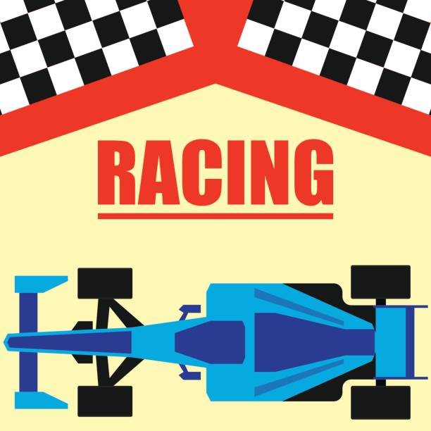 Formula One / Grand Prix Racing Poster. Vector Illustration