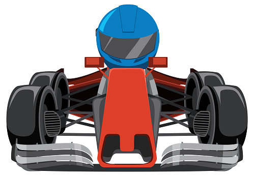 A formula one racing car with a racer