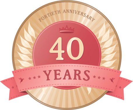 Forty Years Anniversary Badge