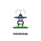 Fountain Line Icon