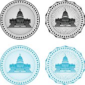 istock Four different black or blue congressional stamps 165818417