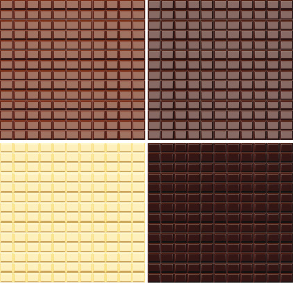 Four different types of chocolate in bars