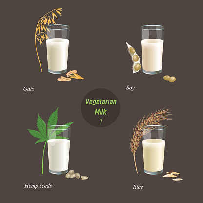 Four types of vegetarian milk part one