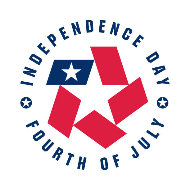 Fourth of July vintage label commemorating United States Independence in 1776. Fourth of July vintage label commemorating United States Independence in 1776. 1776 american flag stock illustrations