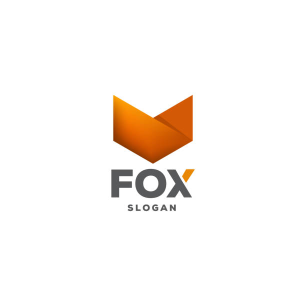 fox logo Fox Logo design vector template negative space. fox stock illustrations