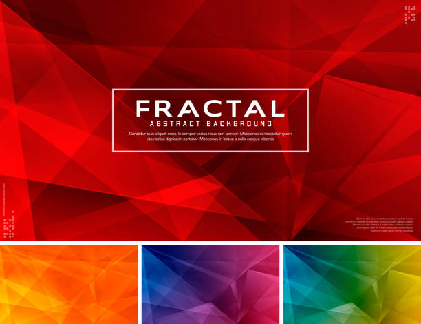 fractal abstract background Modern fractal abstract background. Low poly and fractal vector background series, applicable for web background, design element ,wall poster, landing page, wall paper, and social media element organic shapes stock illustrations