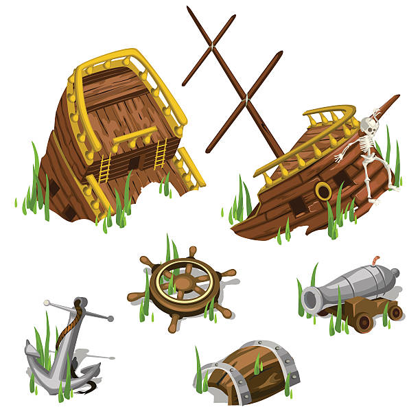 Best Sunken Ship Illustrations Royalty Free Vector Graphics
