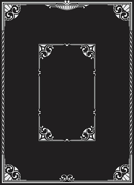 Frame An Vector Illustration of two Frames with black background growth borders stock illustrations