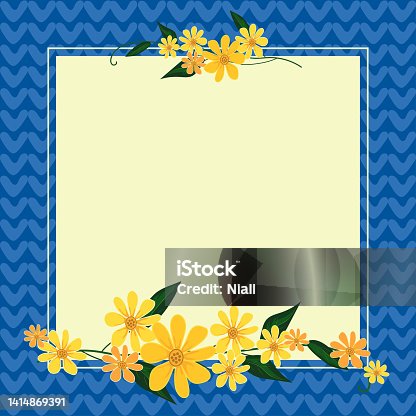 istock Frame With Leaves And Flowers Around And Important Announcements Inside. Framework With Different Plants All Over And Crutial Informations In. Floral Circle With Recent Ideas. 1414869391