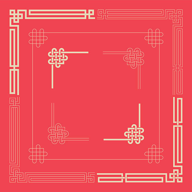 frames of chinese style - çin kültürü stock illustrations