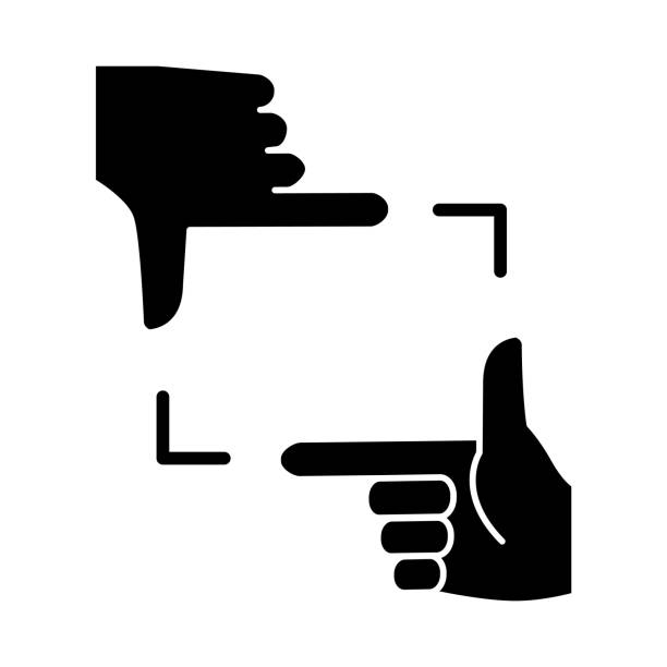 Framing hands icon Vector illustration part of photos stock illustrations