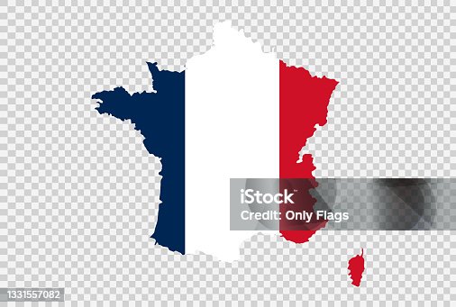 istock France flag on map isolated  on jpg or transparent  background,Symbol of France,template for banner,card,advertising ,promote, TV commercial, ads, web, vector illustration, top olympic gold winner 1331557082