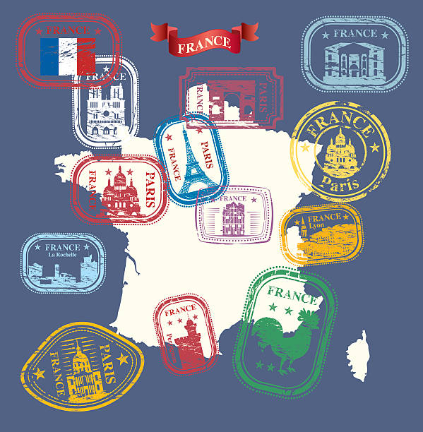 марка франция - cannes stock illustrations