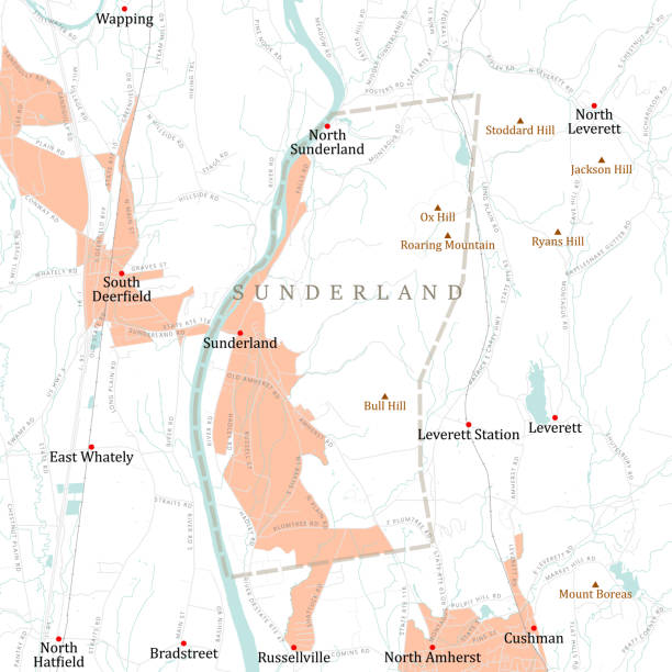 ma franklin sunderland vektör yol haritası - sunderland stock illustrations