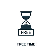 istock Free Time icon. Simple element from business technology collection. Filled Free Time icon for templates, infographics and more 1392476585