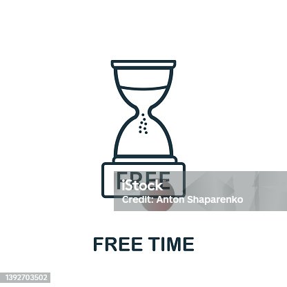 istock Free Time icon. Simple element from business technology collection. Filled Free Time icon for templates, infographics and more 1392703502