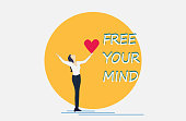 Free Your Mind. Positive Concept