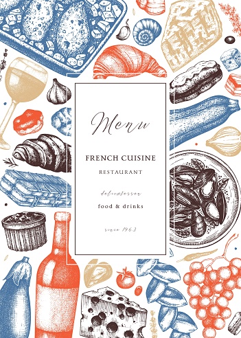 French cuisine menu design