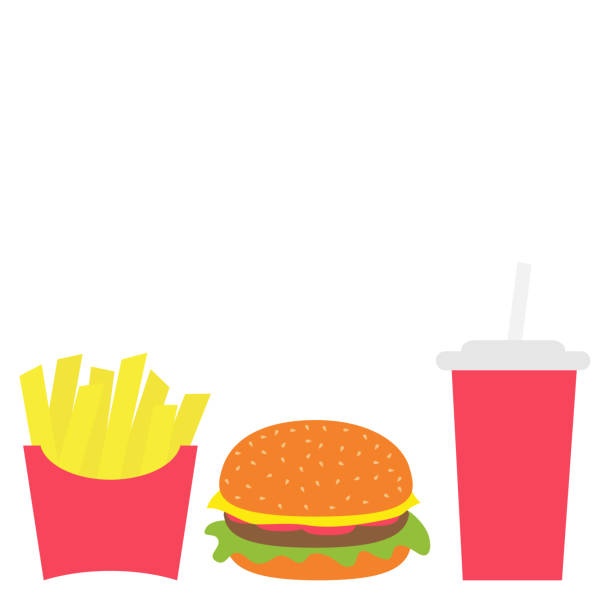 French fries potato in a paper wrapper box. Burger. Soda drink glass with straw. Fried potatoes. Icon set. Movie Cinema icon set. Fast food menu. Flat design. White background. French fries potato in a paper wrapper box. Burger. Soda drink glass with straw. Fried potatoes. Icon set. Movie Cinema icon set. Fast food menu. Flat design. White background. Vector burger wrapped in paper stock illustrations