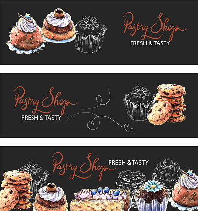 French pastry illustration