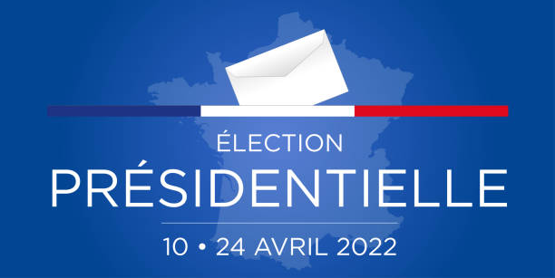 2022 French Presidential Election Illustration for the French Presidential Election on 10 and 24 April 2022 presidential election stock illustrations