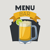 fresh and tropical cocktail frame vector illustration design