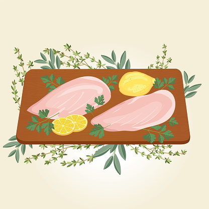 Fresh Foods . Cooking illustrations. vector