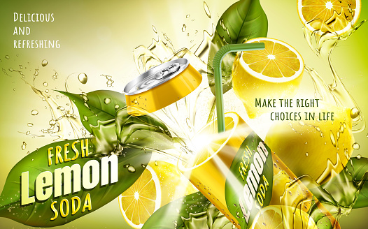 fresh lemon soda ad