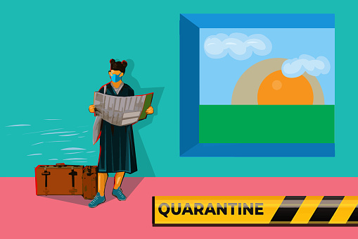 Breaking news about recent traveling restrictions where travelers will need to go into quarantine after entering the country