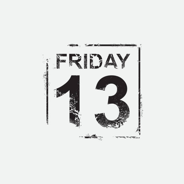Friday 13th, grunge design Friday 13th, grunge design, isolated, vector illustration, EPS 10 friday the 13th stock illustrations